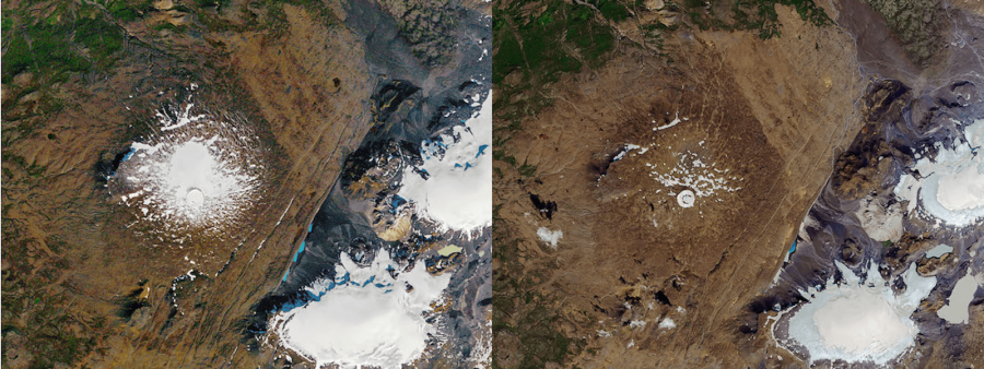 Ghiacciaio vulcano Ok