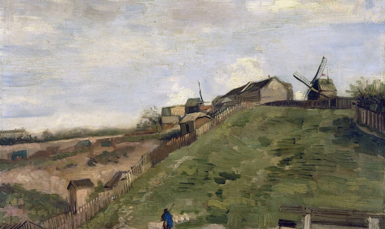 La collina di Montmartre con la cava di pietra