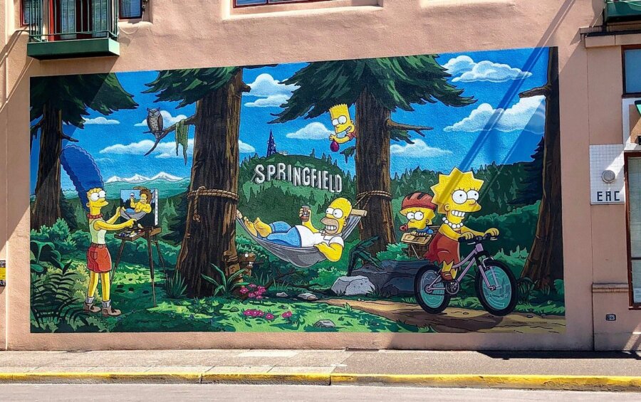 i simpson murales